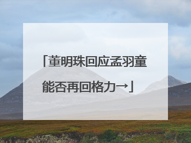 董明珠回应孟羽童能否再回格力→