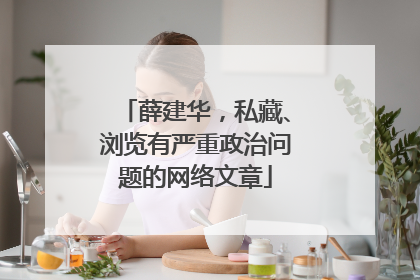 薛建华，私藏、浏览有严重政治问题的网络文章