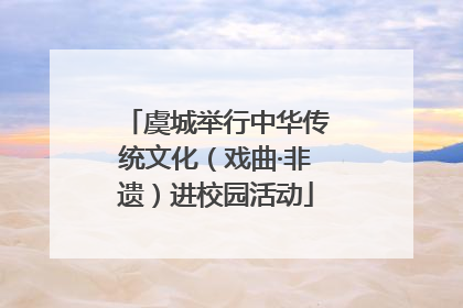 虞城举行中华传统文化（戏曲·非遗）进校园活动