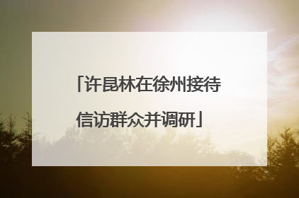 许昆林在徐州接待信访群众并调研