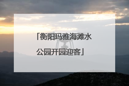 衡阳玛雅海滩水公园开园迎客