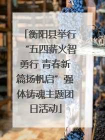 衡阳县举行“五四薪火智勇行 青春新篇扬帆启”强体铸魂主题团日活动