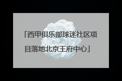 西甲俱乐部球迷社区项目落地北京王府中心