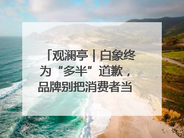 观澜亭｜白象终为“多半”道歉，品牌别把消费者当“小白”