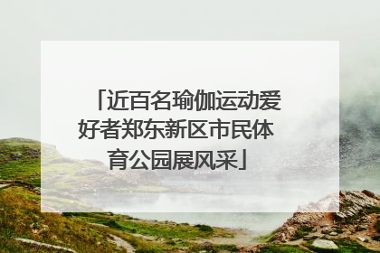 近百名瑜伽运动爱好者郑东新区市民体育公园展风采