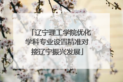 辽宁理工学院优化学科专业设置精准对接辽宁振兴发展
