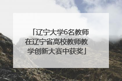 辽宁大学6名教师在辽宁省高校教师教学创新大赛中获奖