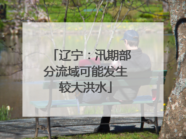 辽宁：汛期部分流域可能发生较大洪水