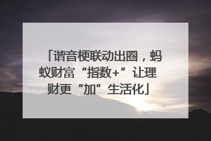 谐音梗联动出圈，蚂蚁财富“指数+”让理财更“加”生活化