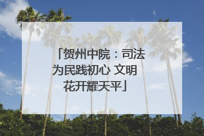 贺州中院：司法为民践初心 文明花开耀天平