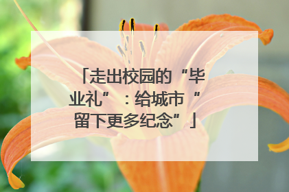 走出校园的“毕业礼”：给城市“留下更多纪念”