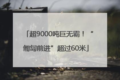 超9000吨巨无霸！“匍匐前进”超过60米
