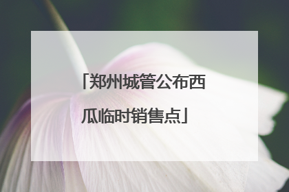 郑州城管公布西瓜临时销售点