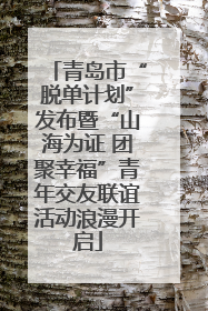 青岛市“脱单计划”发布暨“山海为证 团聚幸福”青年交友联谊活动浪漫开启