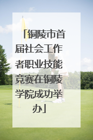 铜陵市首届社会工作者职业技能竞赛在铜陵学院成功举办