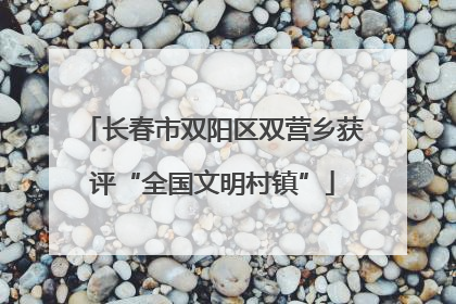 长春市双阳区双营乡获评“全国文明村镇”