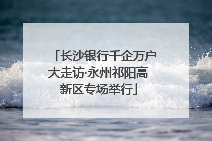 长沙银行千企万户大走访·永州祁阳高新区专场举行