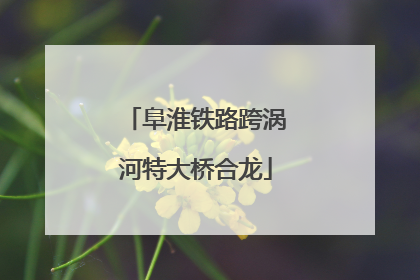 阜淮铁路跨涡河特大桥合龙
