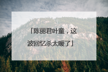 陈丽君叶童，这波回忆杀太暖了