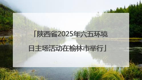 陕西省2025年六五环境日主场活动在榆林市举行