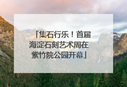 集石行乐！首届海淀石刻艺术周在紫竹院公园开幕