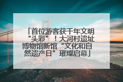 首位游客获千年文明“头彩”！大河村遗址博物馆新馆“文化和自然遗产日”璀璨启幕