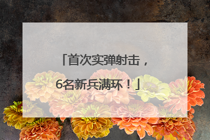 首次实弹射击，6名新兵满环！