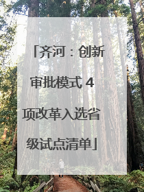齐河：创新审批模式 4项改革入选省级试点清单