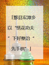 黟县宏潭乡以“绣花功夫”下好整治“先手棋”