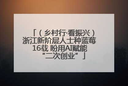（乡村行·看振兴）浙江新阶层人士种蓝莓16载 盼用AI赋能“二次创业”