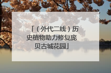 （外代二线）历史植物助力修复庞贝古城花园