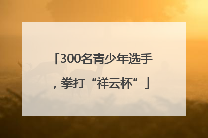 300名青少年选手，拳打“祥云杯”