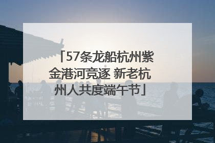 57条龙船杭州紫金港河竞逐 新老杭州人共度端午节