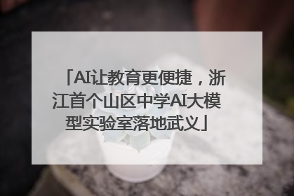 AI让教育更便捷，浙江首个山区中学AI大模型实验室落地武义