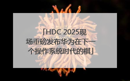 HDC 2025现场重磅发布华为在下一个操作系统时代的棋