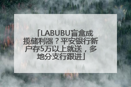 LABUBU盲盒成揽储利器？平安银行新户存5万以上就送，多地分支行跟进